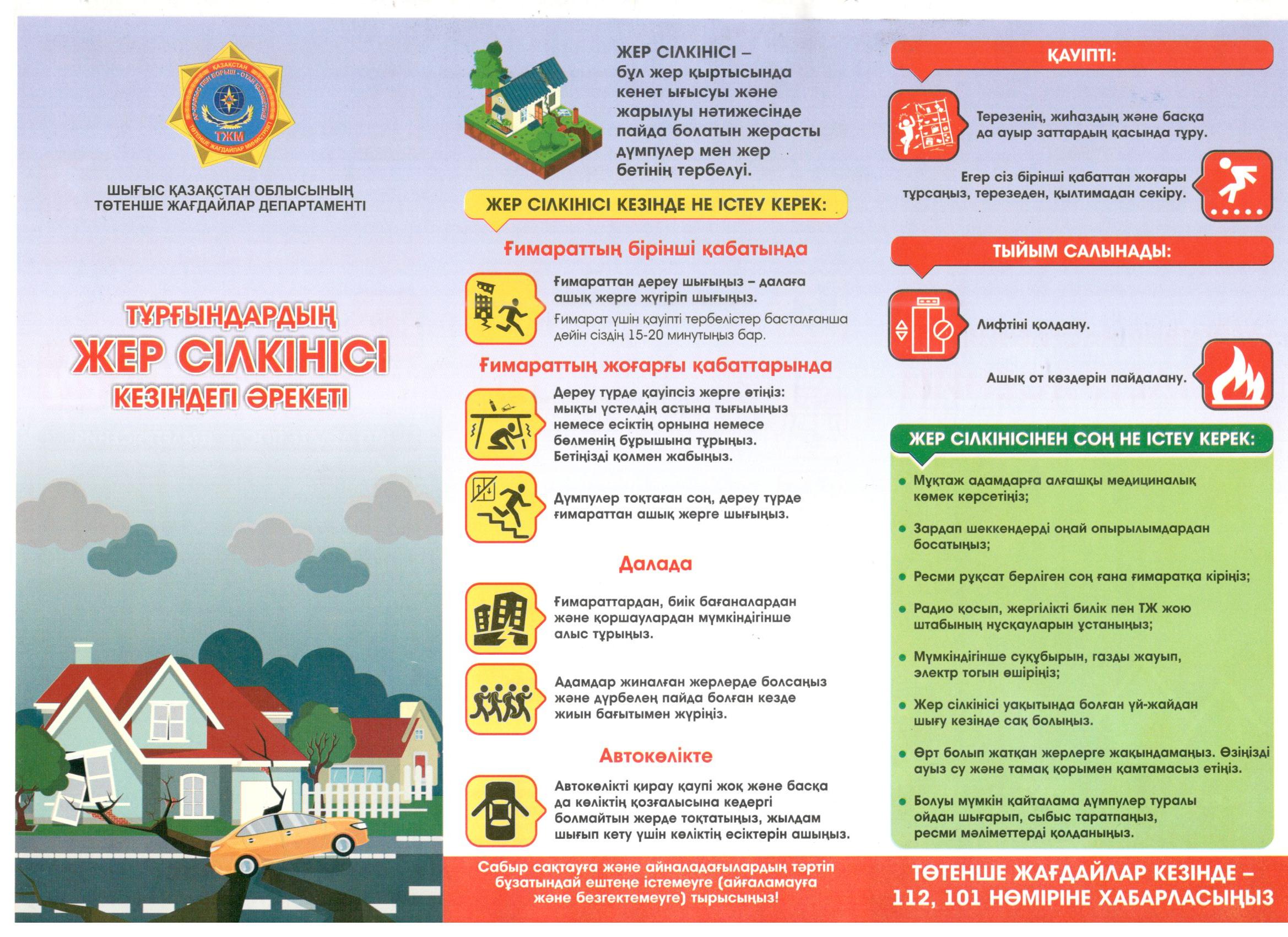 ТҰРҒЫНДАРДЫҢ ЖЕР СІЛКІHICI  КЕЗІНДЕГІ ӘРЕКЕТІ