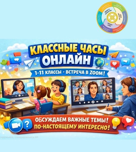Бүгін мектебімізде 🏫 1–11 сынып оқушыларына арналған 📚 қашықтан оқыту форматында 💻 сынып сағаттары 🕒 өтті.