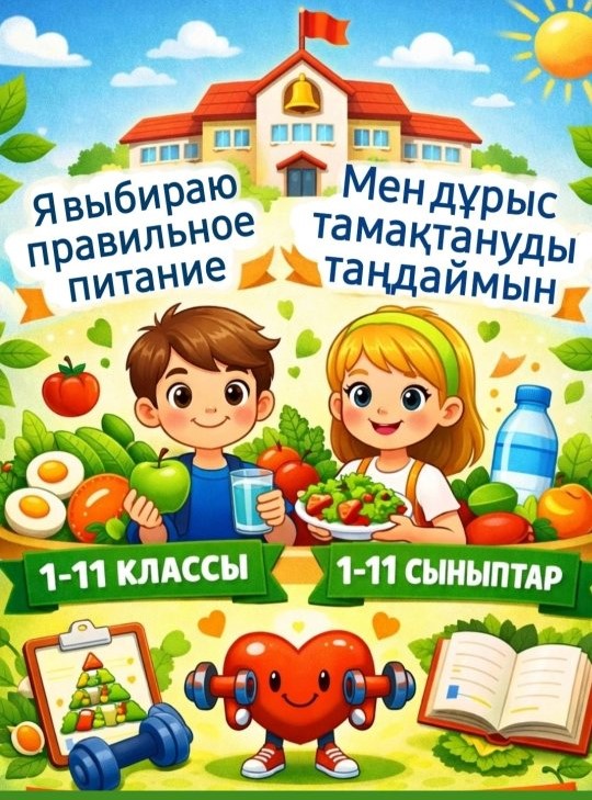 🏫 Білім беру бөлімінің жоспарына сәйкес, білім алушылардың салауатты өмір салтын қалыптастыру мақсатында