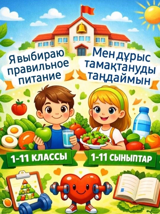 🏫 Білім беру бөлімінің жоспарына сәйкес, білім алушылардың салауатты өмір салтын қалыптастыру мақсатында