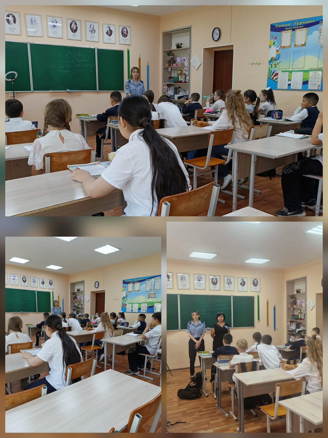Бүгін 5 «В» сынып оқушылары арасында ЮПТ инспекторы, полицияның аға лейтенанты Жумадилова Алтынай Даулетбековна 👮🏻‍♀️ және әлеуметтік педагогтың қатысуымен профилактикалық әңгіме өткізілді