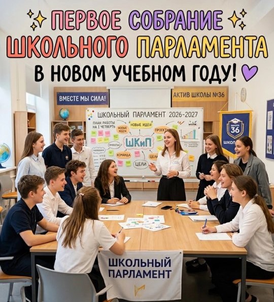 ✨ Жаңа оқу жылындағы мектеп парламентінің алғашқы жиналысы!